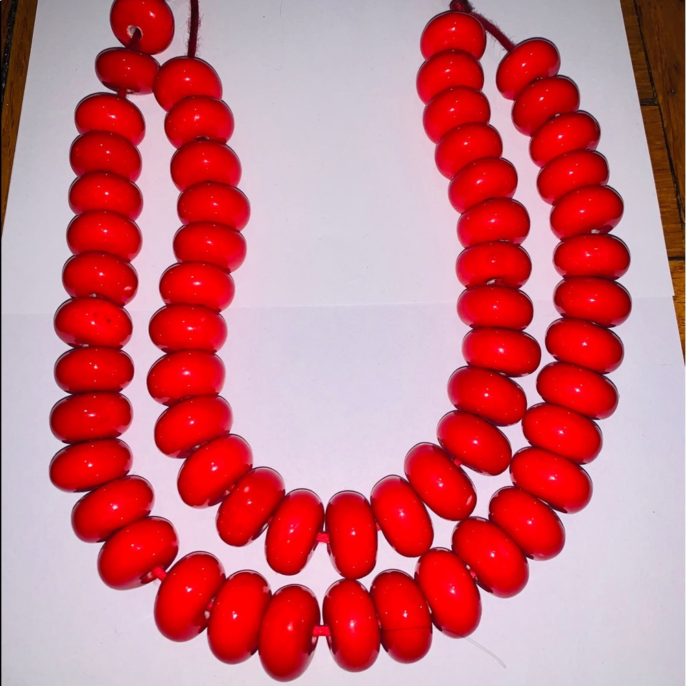 Red Statement Necklace - image 1
